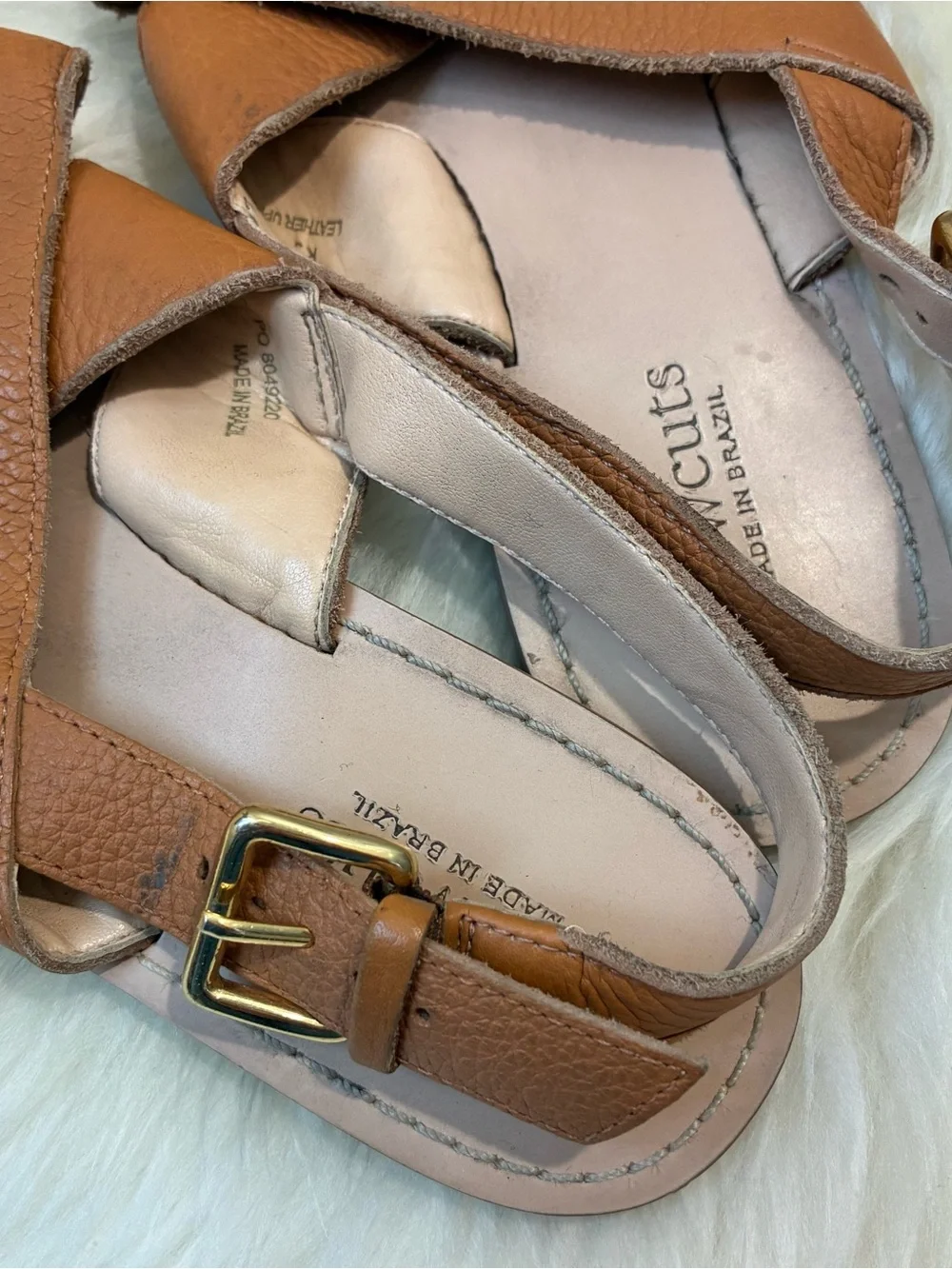 Crewcuts Tan Strappy Sandals • Size 3